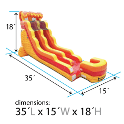 1820lava20measurement 1748974538 18 FT LAVA WAVE MARBLE SLIDE (DRY)