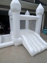 IMG 7688 1749672210 6x6 White Castle with Slide & Ball Pit