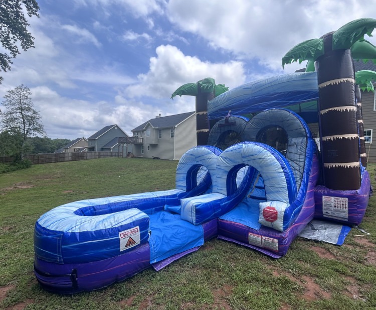 Tropical Single Slide Bounce House Combo (DRY)