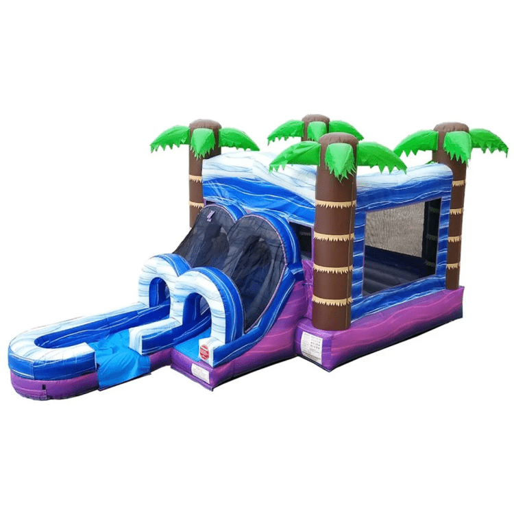 Tropical Single Slide Bounce House Combo (DRY)