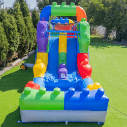 IMG 8156 1753390232 42 FT BLOCK PARTY OBSTACLE COURSE WITH 12 FT DUAL LANE SLIDE