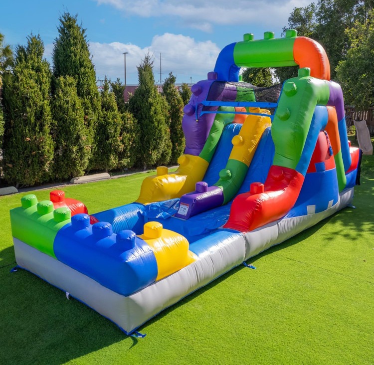 12 FT BLOCK PARTY DUAL LANE SLIDE (DRY)