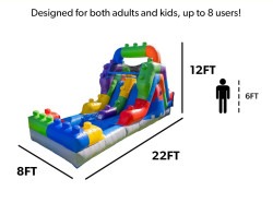 IMG 8165 1753390010 12 FT BLOCK PARTY DUAL LANE SLIDE (DRY)