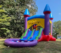 JELLYBEAN CASTLE COMBO WITH DOUBLE SLIDES (WET)