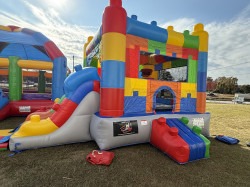 BLOCK MANIA BOUNCE HOUSE DUAL LANE COMBO (DRY)