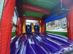 IMG 1108 1769201045 CASTLE CRUSADE BOUNCE HOUSE COMBO WITH DUAL SLIDES (WET)