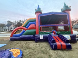 CASTLE CRUSADE BOUNCE HOUSE COMBO WITH DUAL SLIDES (DRY)